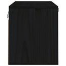 vægskab 60x30x35 cm massivt fyrretræ sort
