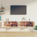 vægskabe 2 stk. 80x30x30 cm massivt fyrretræ hvid