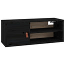vægskabe 2 stk. 80x30x30 cm massivt fyrretræ sort
