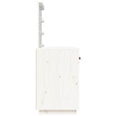 makeupbord m. LED-lys 95x50x133,5 cm massivt fyrretræ hvid