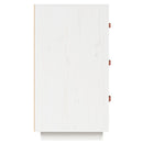 skænk 80x40x75 cm massivt fyrretræ hvid