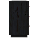 skænk 80x40x75 cm massivt fyrretræ sort