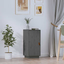 skænk 34x40x75 cm massivt fyrretræ grå