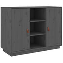 skænk 100x40x75 cm massivt fyrretræ Grå