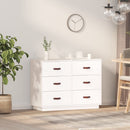 skænk 100x40x75 cm massivt fyrretræ hvid