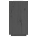 skænk 100x40x75 cm massivt fyrretræ Grå
