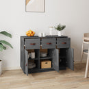 skænk 100x40x75 cm massivt fyrretræ Grå