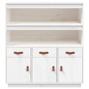 højskab 100x40x108,5 cm massivt fyrretræ hvid