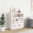 højskab 100x40x108,5 cm massivt fyrretræ hvid