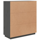højskab 100x40x108,5 cm massivt fyrretræ grå