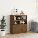 højskab 100x40x108,5 cm massivt fyrretræ gyldenbrun