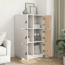 højskab 67x40x108,5 cm massivt fyrretræ hvid
