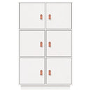 højskab 67x40x108,5 cm massivt fyrretræ hvid