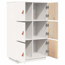 højskab 67x40x108,5 cm massivt fyrretræ hvid