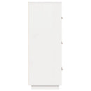 højskab 67x40x108,5 cm massivt fyrretræ hvid