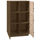 højskab 67x40x108,5 cm massivt fyrretræ gyldenbrun
