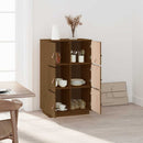 højskab 67x40x108,5 cm massivt fyrretræ gyldenbrun