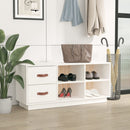 skobænk 100x34x45 cm massivt fyrretræ hvid