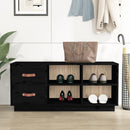skobænk 100x34x45 cm massivt fyrretræ sort