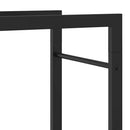 brændehylde mat sort 80x28x222 cm stål