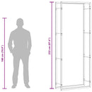 brændehylde mat sort 80x28x222 cm stål