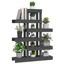 plantestativ 85x25x109,5 cm massivt fyrretræ grå