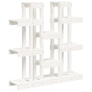 plantestativ 104,5x25x109,5 cm massivt fyrretræ hvid