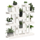 plantestativ 104,5x25x109,5 cm massivt fyrretræ hvid