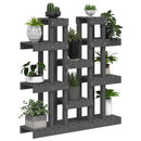 plantestativ 104,5x25x109,5 cm massivt fyrretræ grå