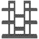plantestativ 104,5x25x109,5 cm massivt fyrretræ grå