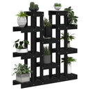 plantestativ 104,5x25x109,5 cm massivt fyrretræ sort