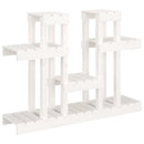 plantestativ 104,5x25x77,5 cm massivt fyrretræ hvid