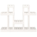 plantestativ 104,5x25x77,5 cm massivt fyrretræ hvid