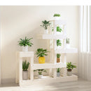plantestativ 92x25x97 cm massivt fyrretræ hvid