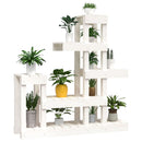 plantestativ 92x25x97 cm massivt fyrretræ hvid