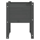 plantekasser 2 stk. 40x40x52,5 cm massivt fyrretræ grå