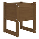 plantekasser 2 stk. 40x40x52,5 cm massivt fyrretræ gyldenbrun