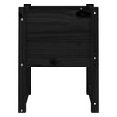 plantekasse 40x40x52,5 cm massivt fyrretræ sort