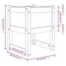 plantekasse 40x40x52,5 cm massivt fyrretræ sort