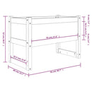 plantekasse 78x40x52 cm massivt fyrretræ