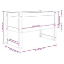 plantekasse 78x40x52 cm massivt fyrretræ hvid
