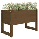 plantekasse 78x40x52 cm massivt fyrretræ gyldenbrun
