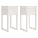 plantekasser 2 stk. 40x40x81 cm massivt fyrretræ hvid