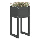 plantekasser 2 stk. 40x40x81 cm massivt fyrretræ grå