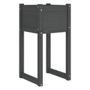plantekasser 2 stk. 40x40x81 cm massivt fyrretræ grå