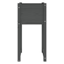 plantekasser 2 stk. 40x40x81 cm massivt fyrretræ grå