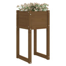 plantekasse 40x40x81 cm massivt fyrretræ gyldenbrun