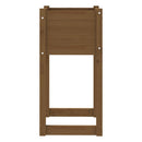 plantekasse 40x40x81 cm massivt fyrretræ gyldenbrun