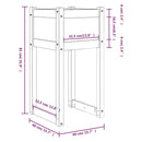 plantekasse 40x40x81 cm massivt fyrretræ gyldenbrun