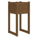 plantekasser 2 stk. 40x40x81 cm massivt fyrretræ gyldenbrun